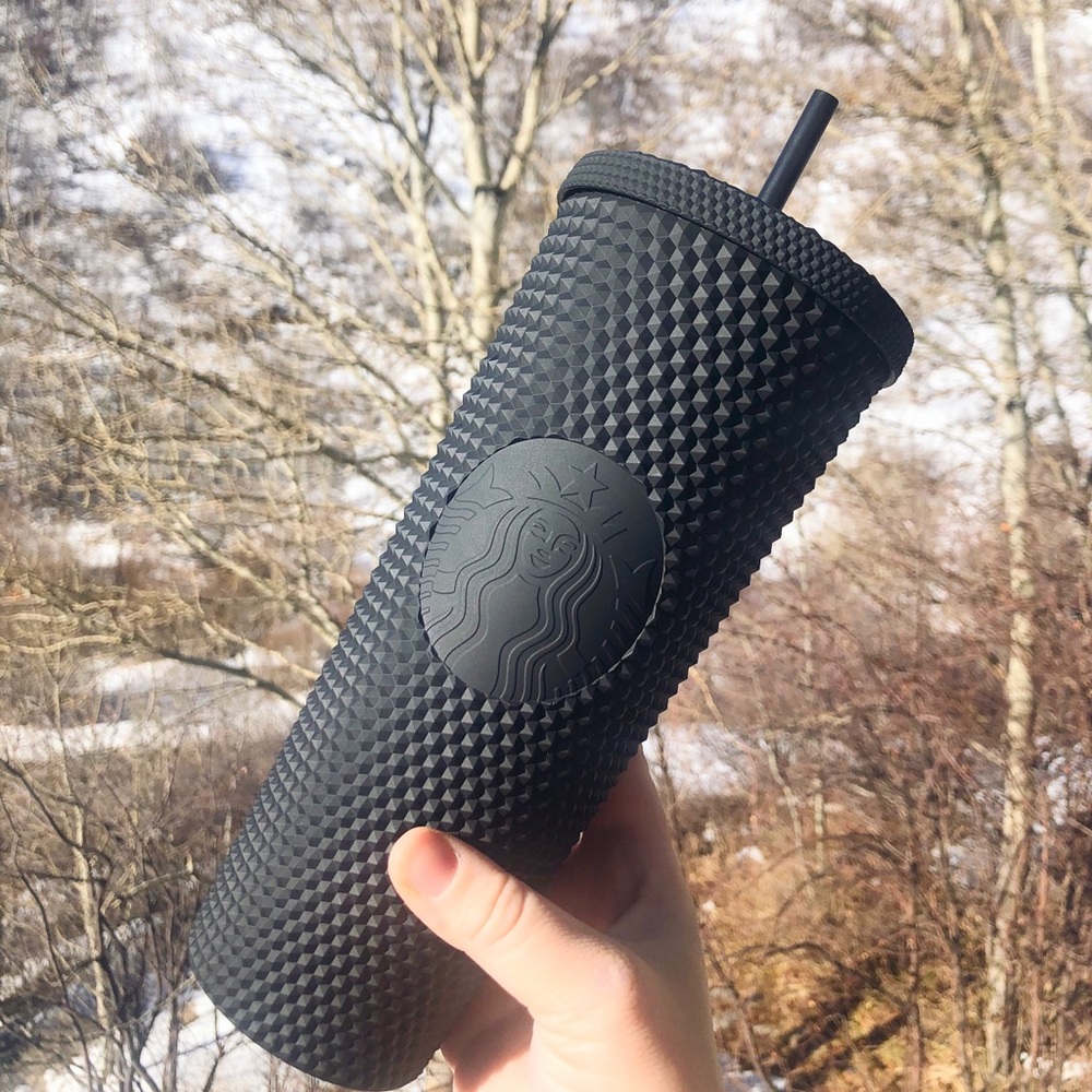 NEW Starbucks spiked black tumbler